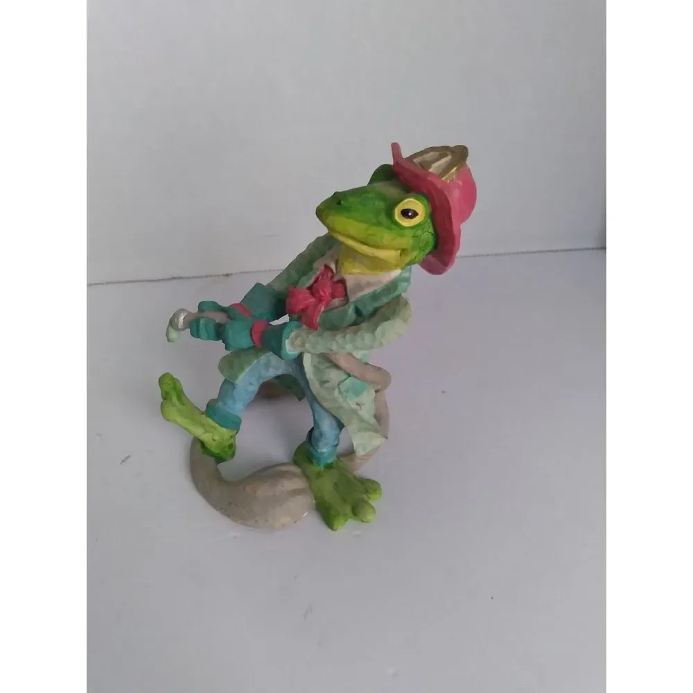 Vintage Cowboy Frog Figurine Western Decor‎ Collectible Miniature Statue